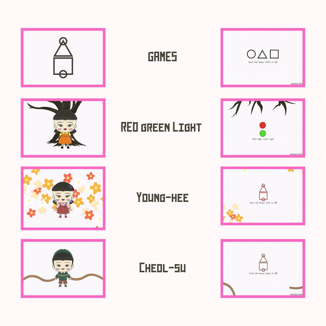 Squid Game Season 3 Young-hee + Cheol-su Note Cards
