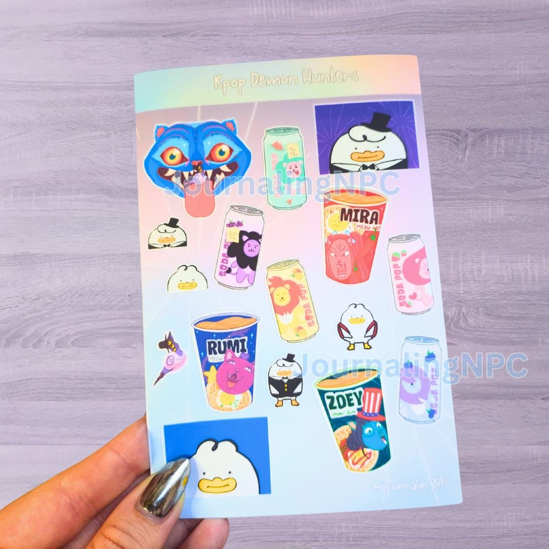 Kpop Demon Hunters Huntrix + Saja boys Sticker Sheet