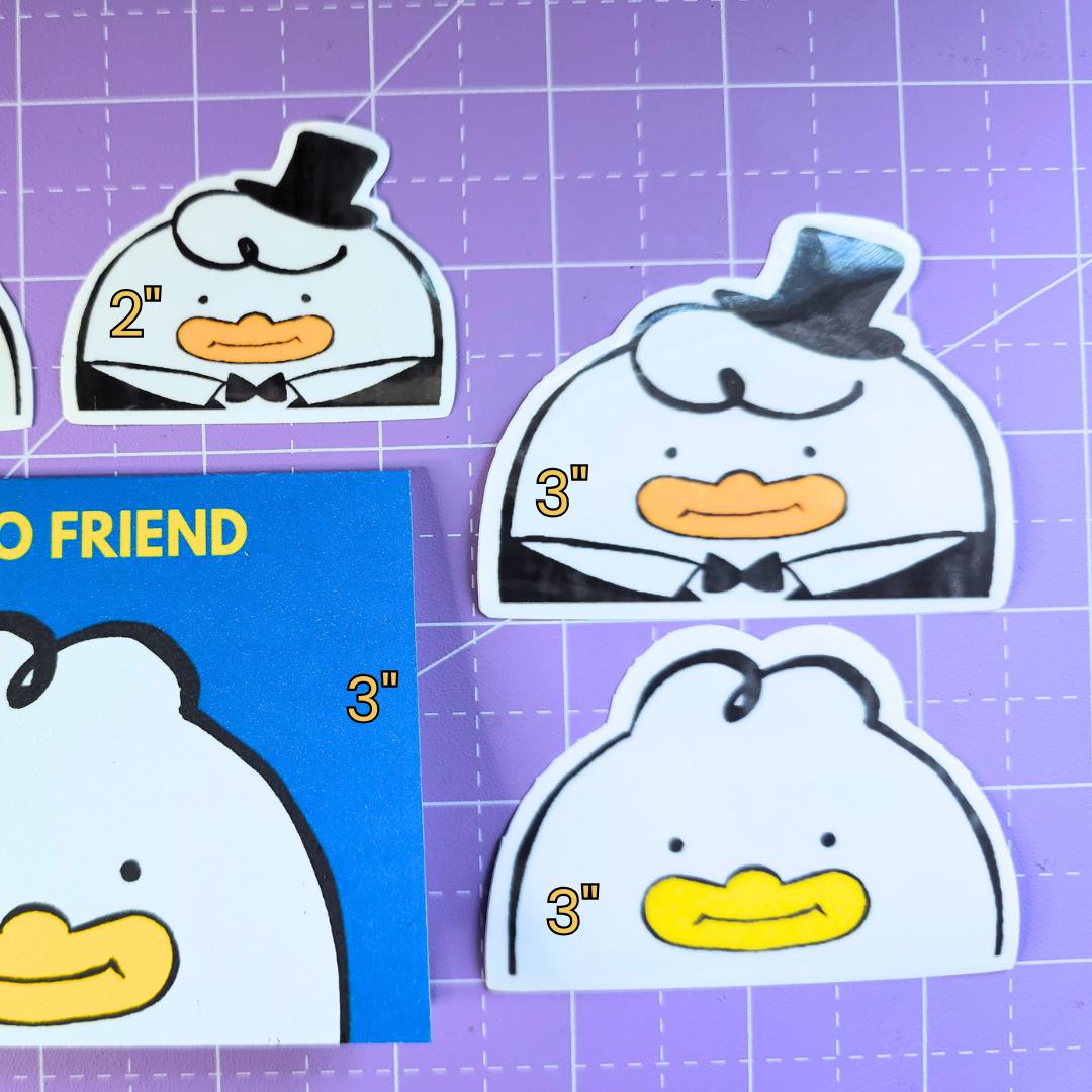Kpop Demon Hunter Chris Seagull, Jinu + Rumi, Hello Friend, Save the Date Sticker