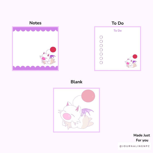 Moogle Kupo Final Fantasy Video Game Notepad