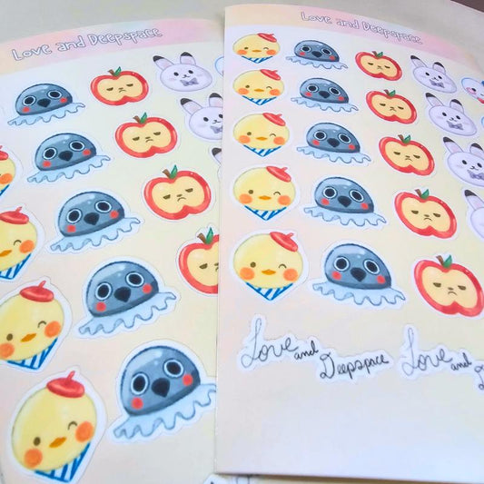 Love and Deepspace Emoji Mascot Journaling Sticker Sheet