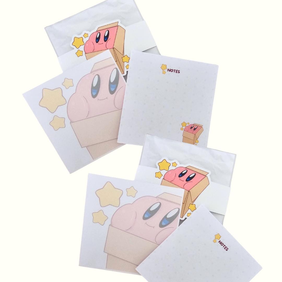 Kirby Dreamland Star Square Notepad
