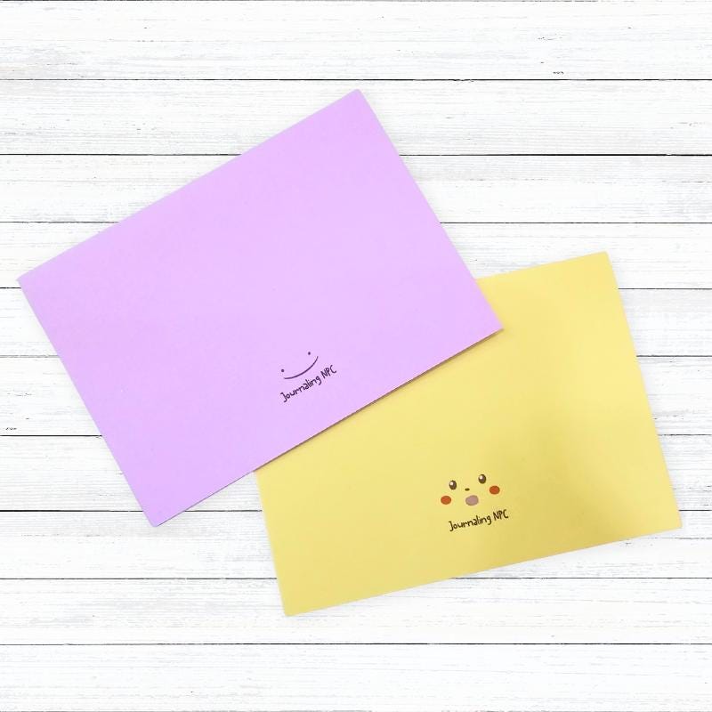 Pokémon Note Cards Ditto + Surprised Pikachu Purple and Yellow