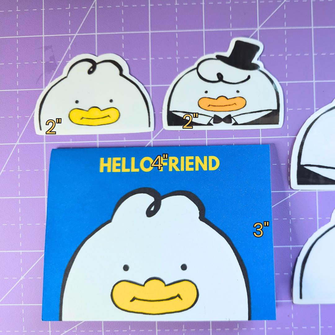 Kpop Demon Hunter Chris Seagull, Jinu + Rumi, Hello Friend, Save the Date Sticker