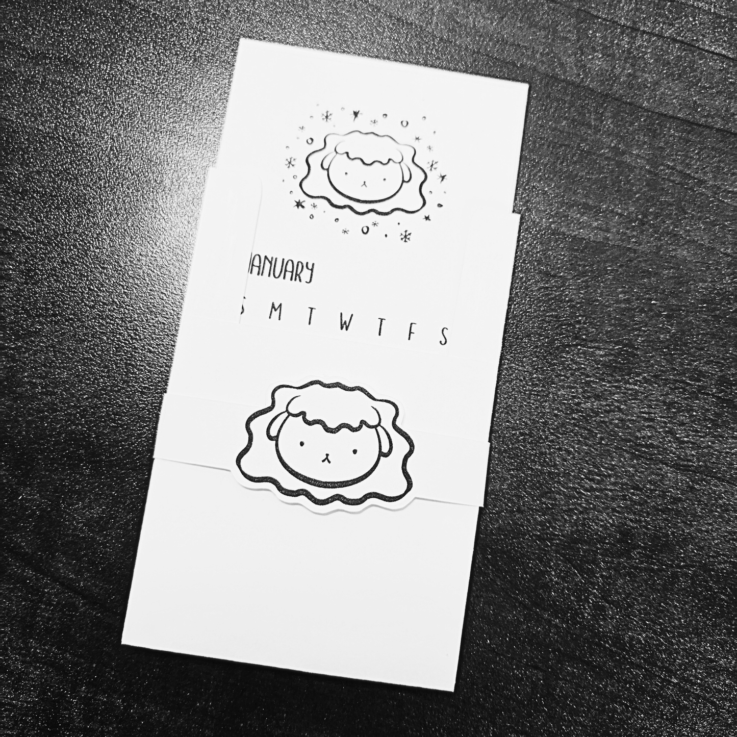 2026 Mini Photocard Calendar Sheep Coloring Book