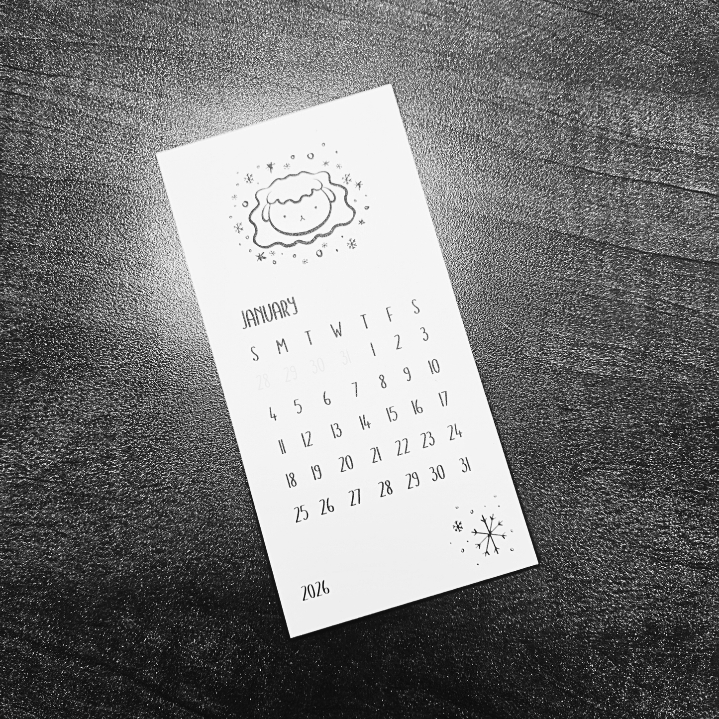 2026 Mini Photocard Calendar Sheep Coloring Book